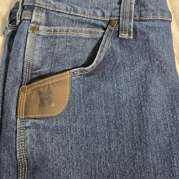 Wrangler RIGGS Workwear Durable Jeans Mens 36x32 Stretch Utility Dark Blue. 178 - Picture 3 of 7